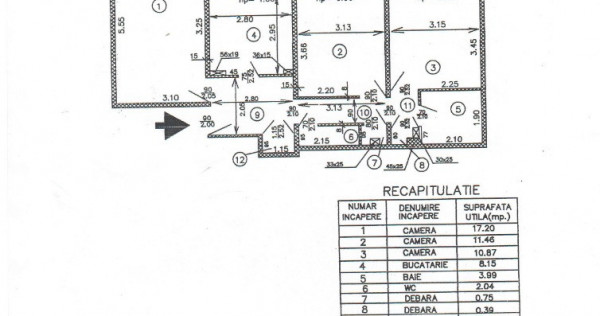 V&acirc;nd apartament 3 cam, dec, 69 mp, bloc 1981, reabilitat, Gorjului