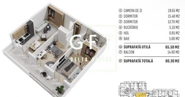 Apartament 3 camere - bloc nou 2025, zona Centura