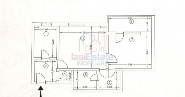 Apartament 2 camere Podu Ros - Palas