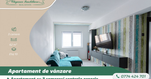 Apartament cu 3 camere , zona Lebăda Arad