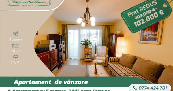 Apartament cu 5 camere, zona Fortuna ,Arad