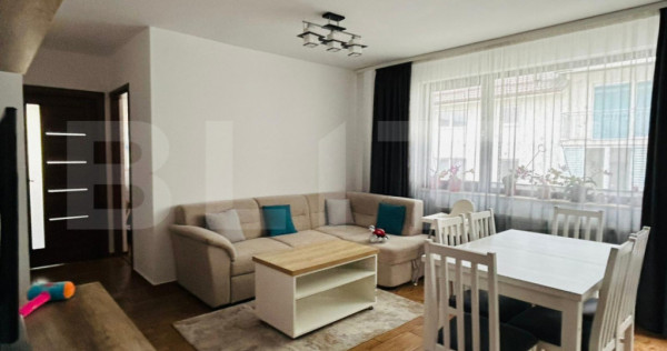 Apartament cu 3 camere, mobilat si utilat, parcare inclusa i