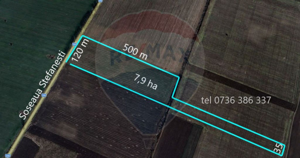 Teren industrial 7.9 ha, Afumati, deschidere 120m, Soseau...