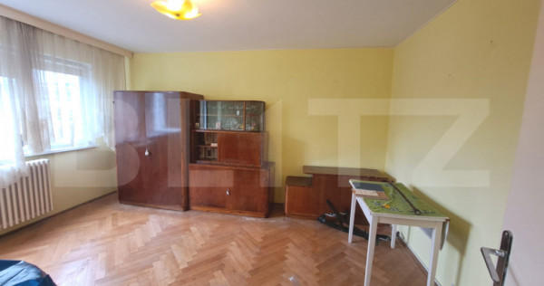 Garsonieră decomandată, etaj 2, zonă liniștită