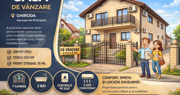 Casa de vanzare Ghiroda aproape de principala 200mp utili