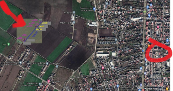 2 loturi teren Otopeni, Odai, str. Panait Istrati &ndash;600 mp si 515 mp