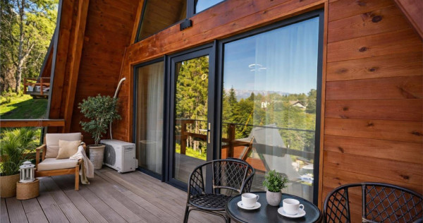 Eleganta,echipata casa A Frame,1.200 mp teren,deschidere Pia