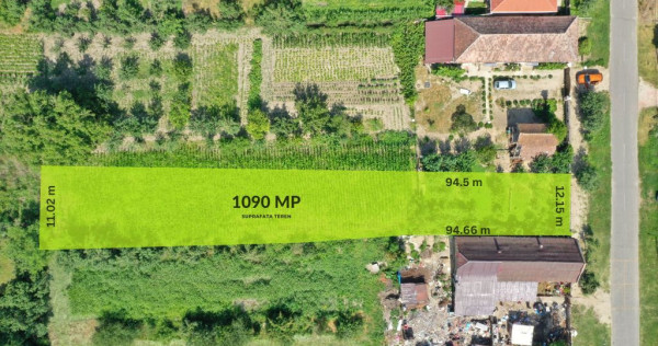 Intravilan | 1090mp-Toate Utilitatile | Aproape de Primar...