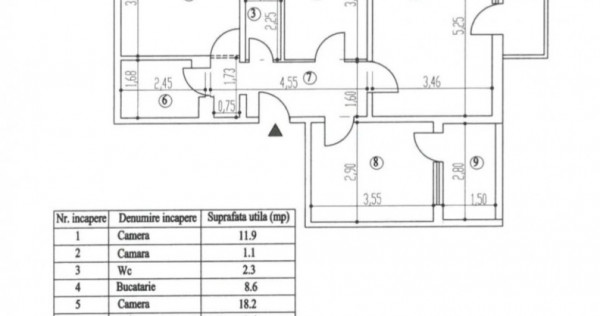 Ap. 3 camere Dorobanti et.2 suprafata 75 mp