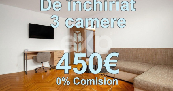 De Inchiriat - 3 camere - 2 bai - 450 &euro; - 0% Comision
