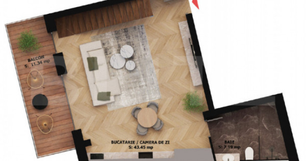 Apartament 2 camere modern | 2 bai | EAS Residence