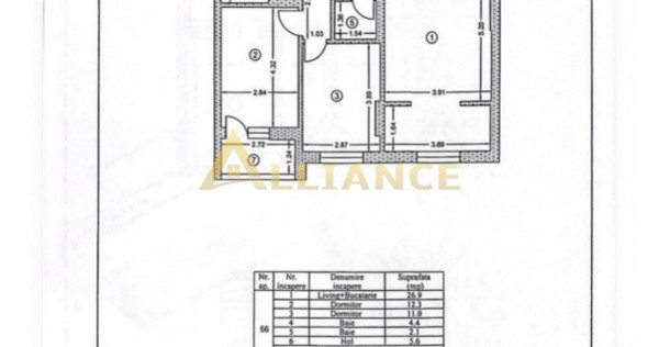 Apartament 3 camere de in apropiere de Metrou