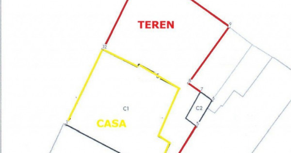 Teren 198mp +casa nelocuibila