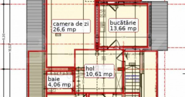 Apartament cu 3 camere, bucătărie &icirc;nchisă și terasă ma