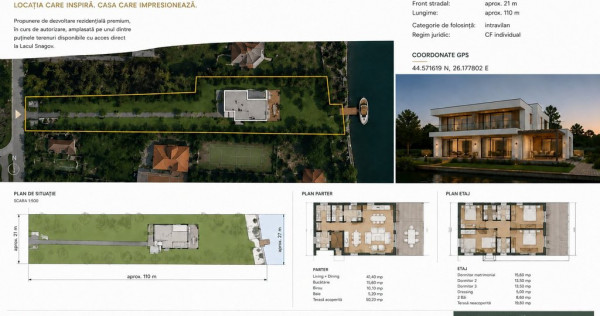 TEREN RAR PE LAC SNAGOV &ndash; 2.000 mp &ndash; PONTON + GARAJ B...