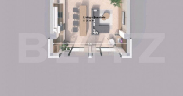 Apartament 1 camera, 38.70 mp, zona Pacurari - Rediu