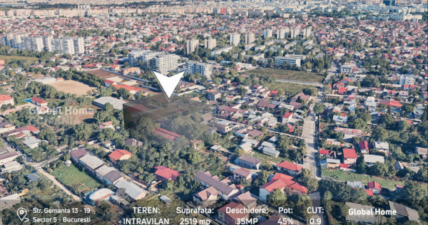 Teren 2519 MP - Deschidere 34 MP &bull; Sector 5 - Salaj &bull;