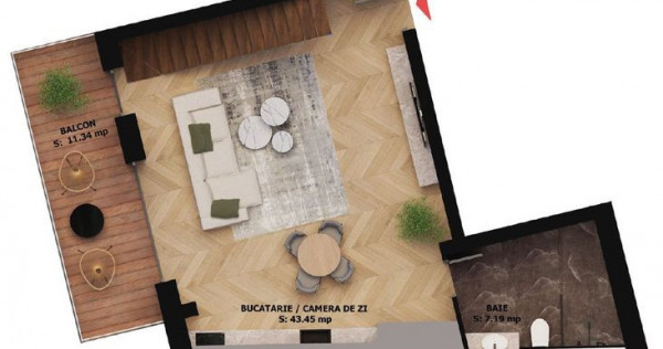 Apartament nou, 2 camere, 240 500 Euro. Comision 0.