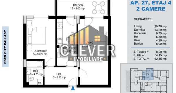 Direct Dezvoltator, Ap 2 Camere Etaj 4 | 15 min Metrou Teclu
