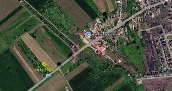Săbăreni, teren intravilan 665 mp, aproape de DJ 602