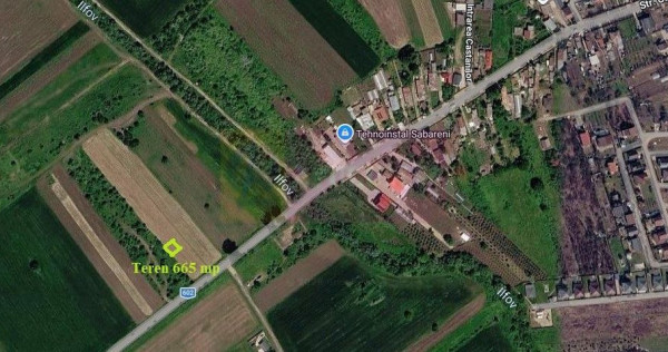 Săbăreni, teren intravilan 665 mp, aproape de DJ 602