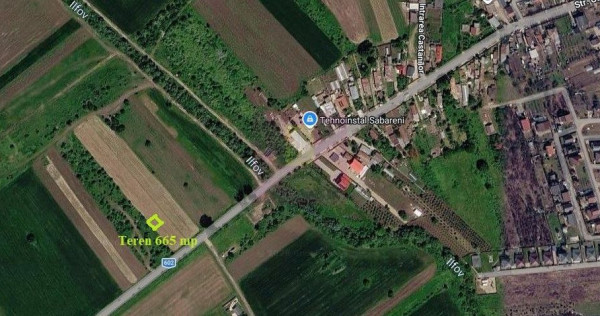 Săbăreni, teren intravilan 665 mp, aproape de DJ 602