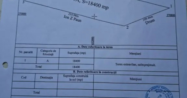 Vand teren 1,84 Ha Glodeanu Silistea cu deschidere de 67 m la E85-Dn2