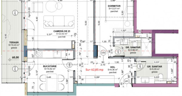 Apartament 3 camere, 64.38 mp, Comision 0, zona Iris