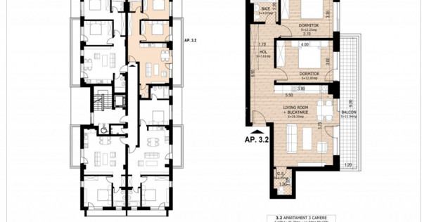 3 camere imobil nou Theodor Pallady