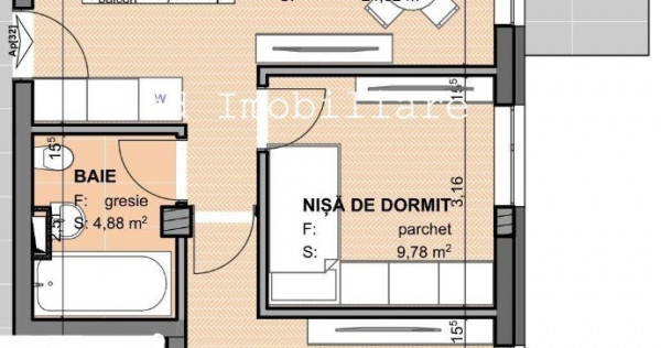 Apartament 3 camere FINISAT,et 2, bloc nou in Apahida