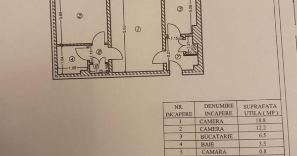 Apartament cu 2 camere, 47.20 mp, zona Nord - Colegiul Nichi