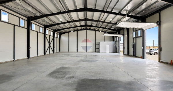 Spațiu industrial premium de &icirc;nchiriat 590 mp, intrarea spre S&acirc;nleani