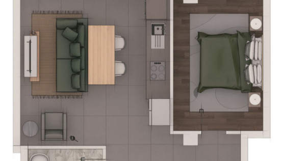 Apartament 2 camere, 53,11mp, ansamblu NZEB, zona Terra