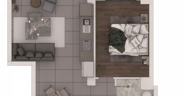 Apartament 2 camere, 55,34mp ansamblu NZEB, Terra