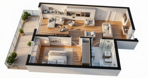 OPORTUNITATE! Ansamblu NZEB! 2 Camere si terasa, Dambul-Rotu