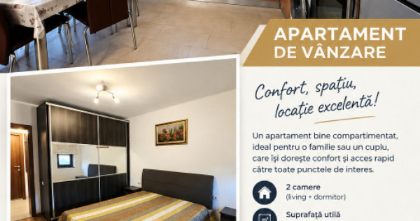 Apartament 2 Camere + Spatiu de Birou | Balcon 12 MP | Parca