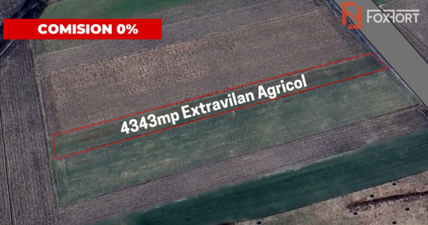 COMISION 0% Teren extravilan agricol, Utvin - 4343 mp