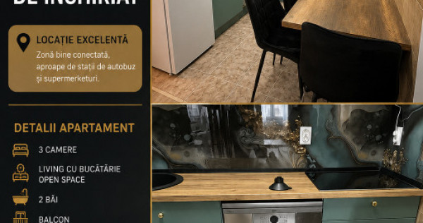 Apartament 3 Camere | 2 Bai | Balcon | Parcare | Marasti/Cal