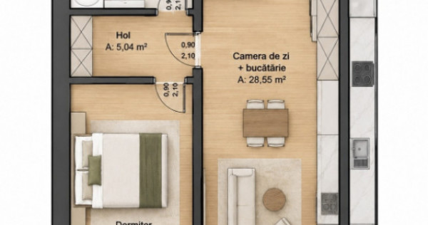 Apartament 2 camere 53.53 mp zona Gheorgheni, Cluj
