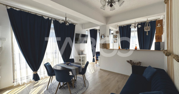 Apartament mobilat si utilat 3 camere 2 bai 62 mpu Doamna St