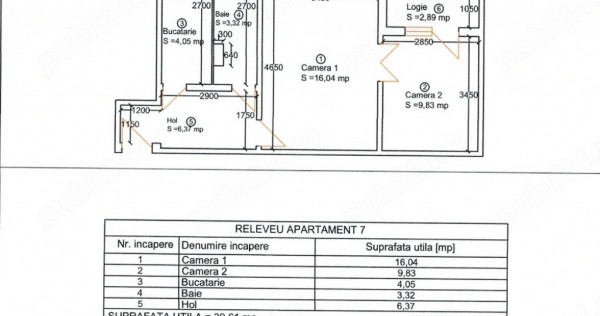 Apartament 2 camere | Etaj 1 | Zona Girocului