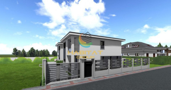 Casă Individuală P+1 Stil Cub, 4 Camere Decomandate | Placă de Beton peste Etaj