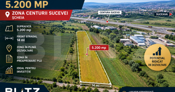 Teren extravilan , 5200 mp , investitie , zona centurii Sche