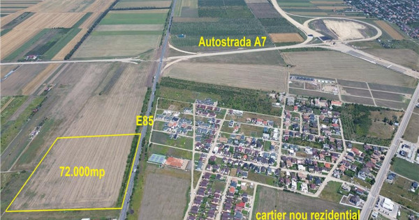 Teren de pe E 85 langa Autostrada A7 Focsani