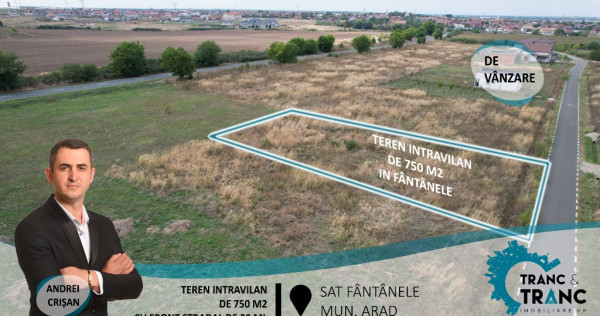 Teren intravilan de 750m2 în Fantanele