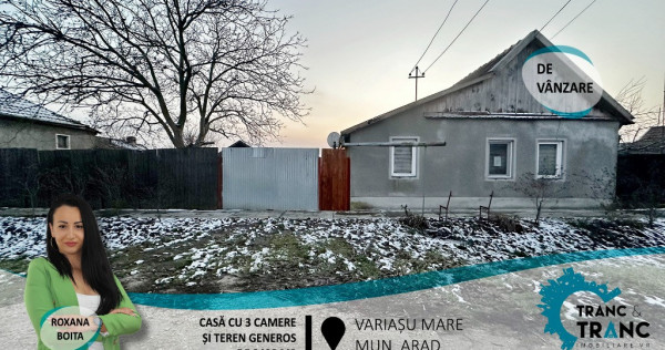 COMISION 0% Casă cu 3 camere și teren generos,în Variașu Mare ID29455