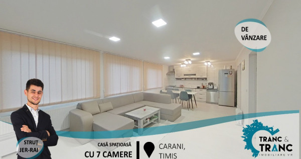 PREȚ REDUS Casă spațioasă cu 7 camere,în Carani(ID:29432)