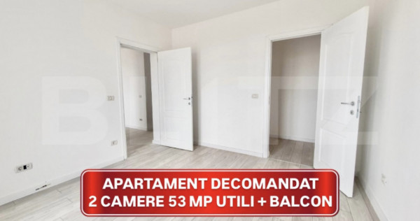 Apartament decomandat cu 2 camere + balcon,1 loc de parcare,