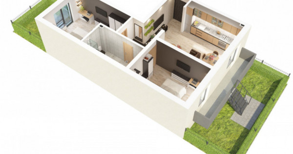 Vanzare Apartament 3 camere 62 mp balcon gradina Sibiu