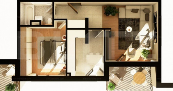 Apartament 1 camera, 37 mp, constructie noua, zona Dunarii